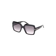 Tom Ford Stiliga solglasögon med acetatram Black, Unisex