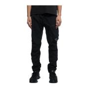 C.p. Company Snabbtorkande Tapered Track Pants Black, Herr