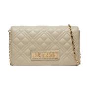 Love Moschino Quiltad Pu Handväska i Elfenben Beige, Dam