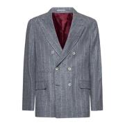 Brunello Cucinelli Kashmir Grå Jacka Monopetto Gray, Herr