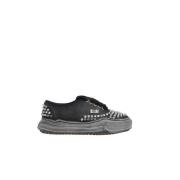 Mihara Yasuhiro Studded Canvas Low-Top Sneakers Black, Dam