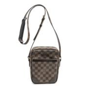 Louis Vuitton Vintage Pre-owned Belagd canvas axelremsvskor Brown, Dam