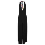 Emilio Pucci Elegant Georgette Lång Klänning Black, Dam