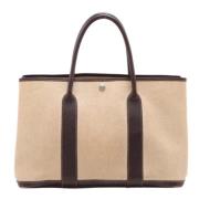 Hermès Vintage Pre-owned Canvas handvskor Brown, Dam