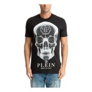 Philipp Plein Skull Mönster Logo T-shirt Black, Herr