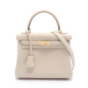 Hermès Vintage Pre-owned Laeder handvskor Beige, Dam