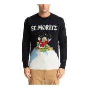 MC2 Saint Barth Abstrakt Multifärgad Logo Broderad Tröja Multicolor, H...