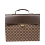 Louis Vuitton Vintage Pre-owned Belagd canvas handvskor Brown, Dam