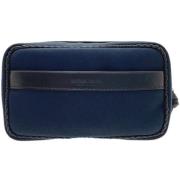 Bottega Veneta Vintage Pre-owned Canvas necessrer Blue, Dam