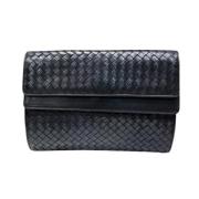 Bottega Veneta Vintage Pre-owned Laeder kuvertvskor Black, Herr