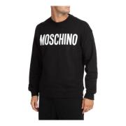 Moschino Mönstrad Logosweatshirt Black, Herr