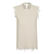 Jil Sander Kokos Stickad Topp White, Dam