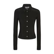 Versace Jeans Couture Svart skjorta för kvinnor Aw24 Black, Dam