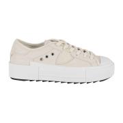 Philippe Model Haute Low Woman Sneakers Paris Stil Beige, Dam