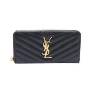 Yves Saint Laurent Vintage Pre-owned Laeder plnbcker Black, Dam