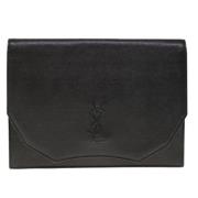 Yves Saint Laurent Vintage Pre-owned Laeder kuvertvskor Black, Dam