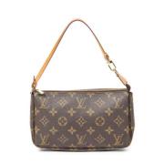 Louis Vuitton Vintage Pre-owned Belagd canvas kuvertvskor Brown, Dam