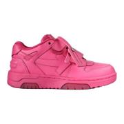 Off White Sneakers med Rem i Fuchsia Pink, Dam