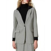 Twinset Houndstooth Blazer Jacka Gray, Dam