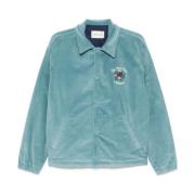 Drole de Monsieur Broderad Corduroy Jacka Blue, Herr