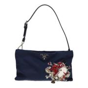 Prada Vintage Pre-owned Tyg prada-vskor Blue, Dam