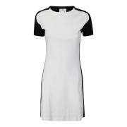 Courrèges Kontrastram Mini Klänning White, Dam