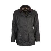 Barbour Vaxjacka med Tartanfoder Green, Dam