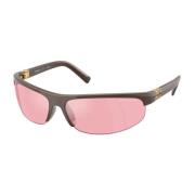 Miu Miu Brun ram med rosa spegelglas Brown, Dam