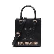 Love Moschino Svart Rektangulär Väska med Handtag Black, Dam