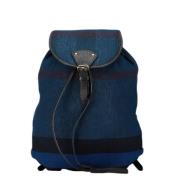 Burberry Vintage Pre-owned Canvas ryggsckar Blue, Dam