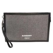 Burberry Vintage Pre-owned Canvas kuvertvskor Gray, Dam