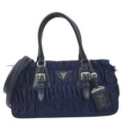 Prada Vintage Pre-owned Tyg prada-vskor Blue, Dam