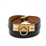 Hermès Vintage Pre-owned Laeder armband Black, Dam