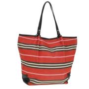 Burberry Vintage Pre-owned Canvas totevskor Red, Dam