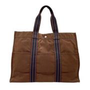 Hermès Vintage Pre-owned Canvas handvskor Brown, Dam