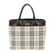 Burberry Vintage Pre-owned Satin totevskor Beige, Dam