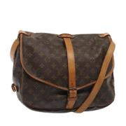 Louis Vuitton Vintage Pre-owned Canvas louis-vuitton-vskor Brown, Dam