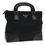 Prada Vintage Pre-owned Nylon handvskor Black, Dam