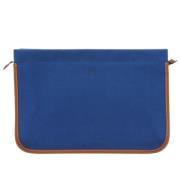 Hermès Vintage Pre-owned Canvas kuvertvskor Blue, Dam