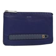 Fendi Vintage Pre-owned Laeder kuvertvskor Blue, Dam