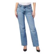 Guess Blå Straight Leg Denim Jeans Blue, Dam