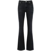 7 For All Mankind Premium Bootcut Denim Jeans Black, Dam