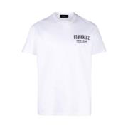 Dsquared2 Vit Bomull T-shirt Tillverkad i Italien White, Herr