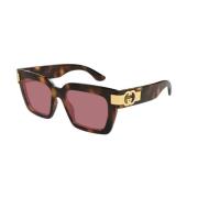 Gucci Violet Havana Solglasögon Gg1689S 002 Brown, Unisex