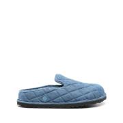 Birkenstock Blå Denim Quiltade Slip-On Sandaler Blue, Dam