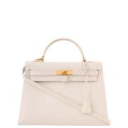 Hermès Vintage Pre-owned Canvas handvskor White, Dam