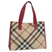 Burberry Vintage Pre-owned Canvas handvskor Beige, Dam