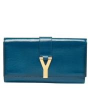 Yves Saint Laurent Vintage Pre-owned Laeder kuvertvskor Blue, Dam