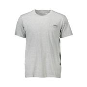 Guess Klassiskt Grått Logotyp T-shirt Rund Hals Gray, Herr