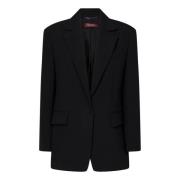 Max Mara Svart Blazer Damkläder Ytterkläder Elegant Stil Black, Dam